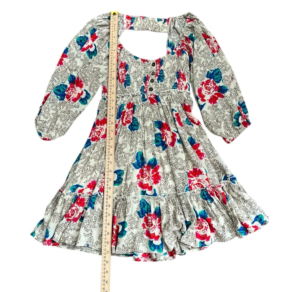 Free People Endless Summer Summer Picnic Printed Smocked Mini Dress XS - Picture 8 of 8